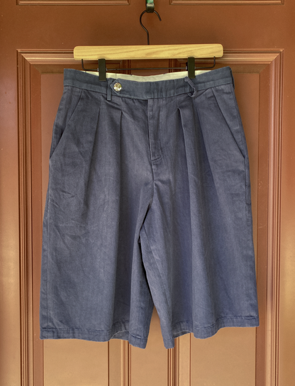 "Navy" Pleated Shorts