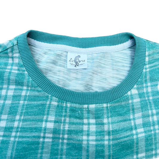 Plaid Tee v2 "Aqua"
