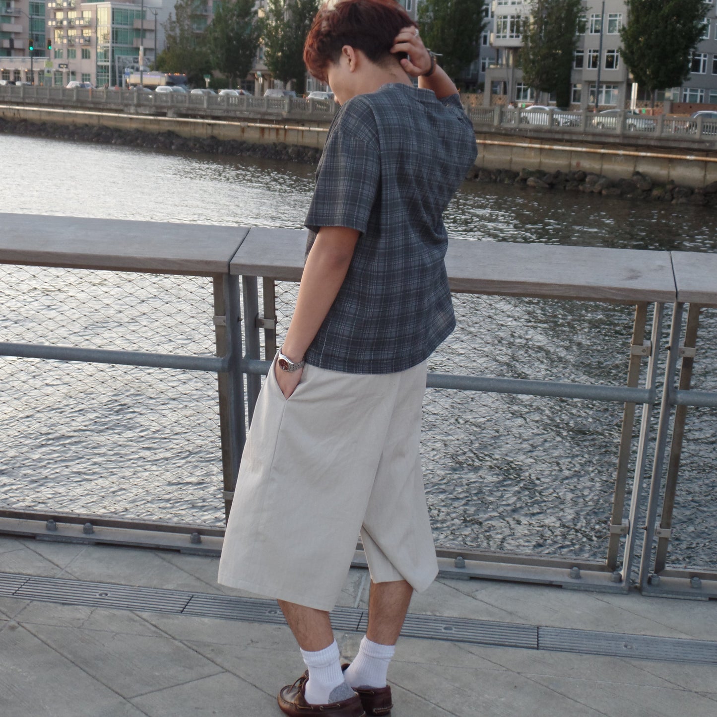 "Cream" Pleated Shorts