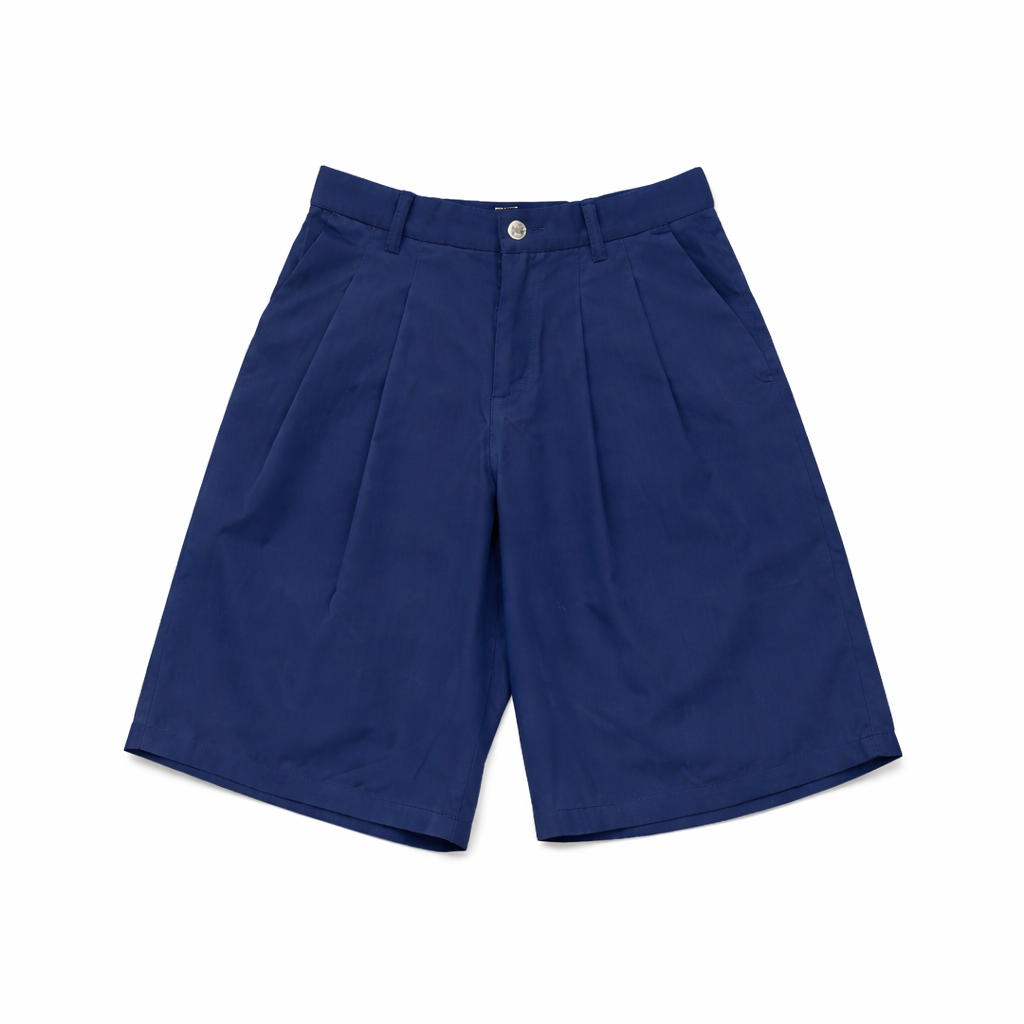 "Navy" Pleated Shorts