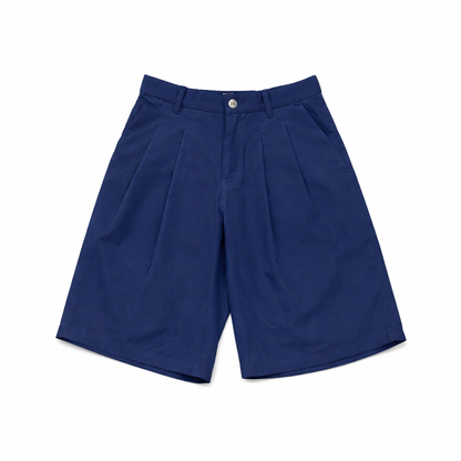 "Navy" Pleated Shorts