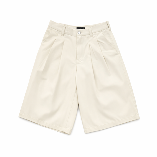 "Cream" Pleated Shorts