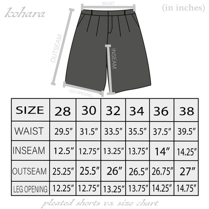 Pleated Shorts v2 "Cream"